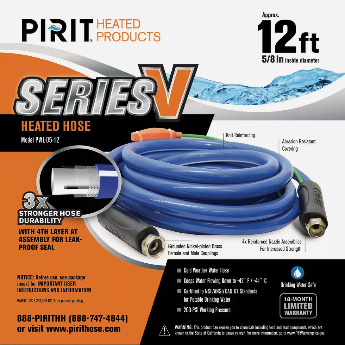 Camco 5/8 In. Dia. x 12 Ft. Heated Drinking Water Hose - photo 2