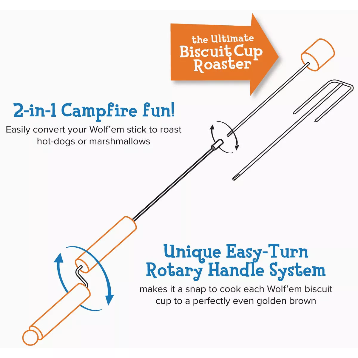 Wolf'em 32 In. Stainless Steel Campfire Roasting Stick - photo 4