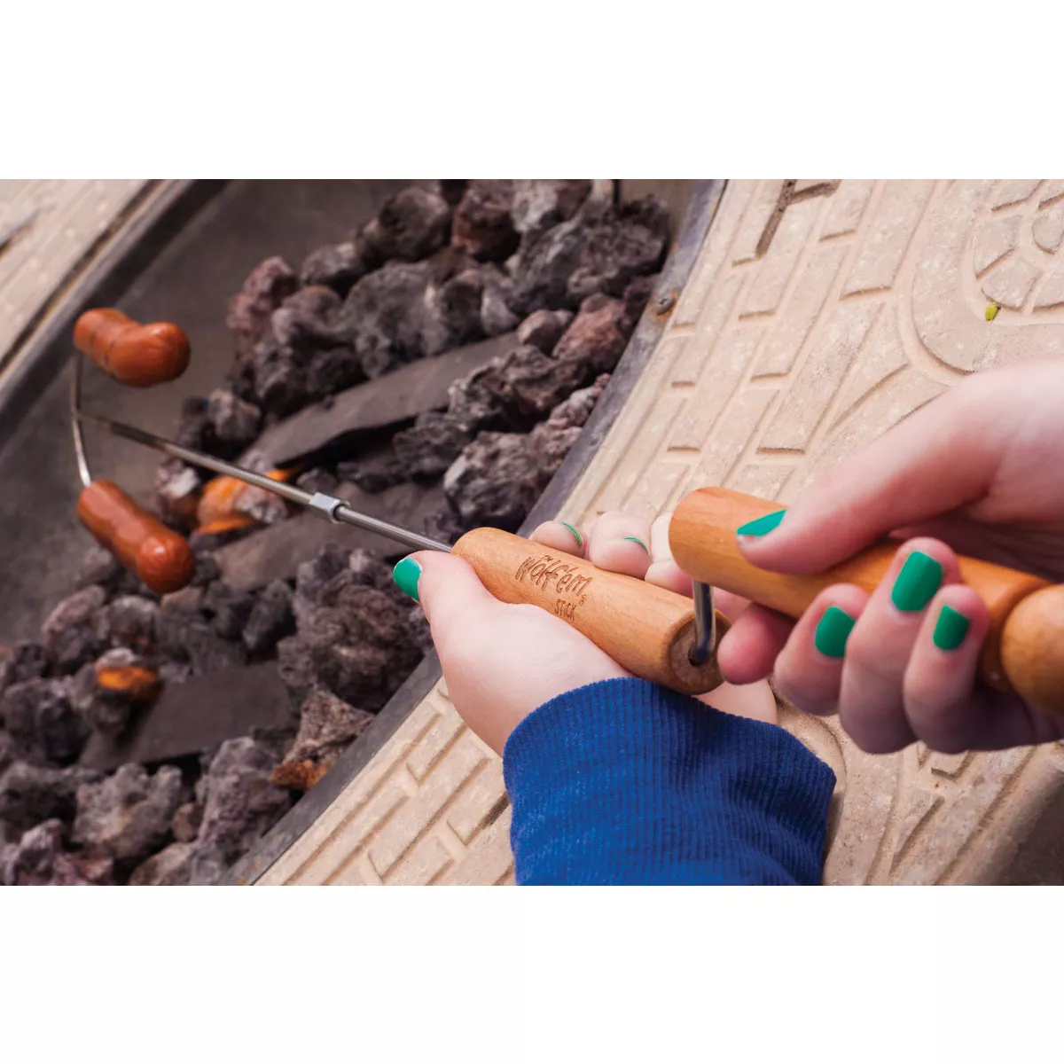 Wolf'em 32 In. Stainless Steel Campfire Roasting Stick - photo 5