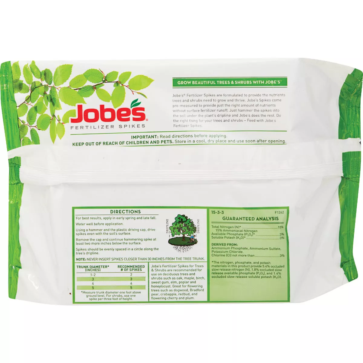 Jobe's 15-3-3 Tree Fertilizer Spikes (9-Pack) - photo 4