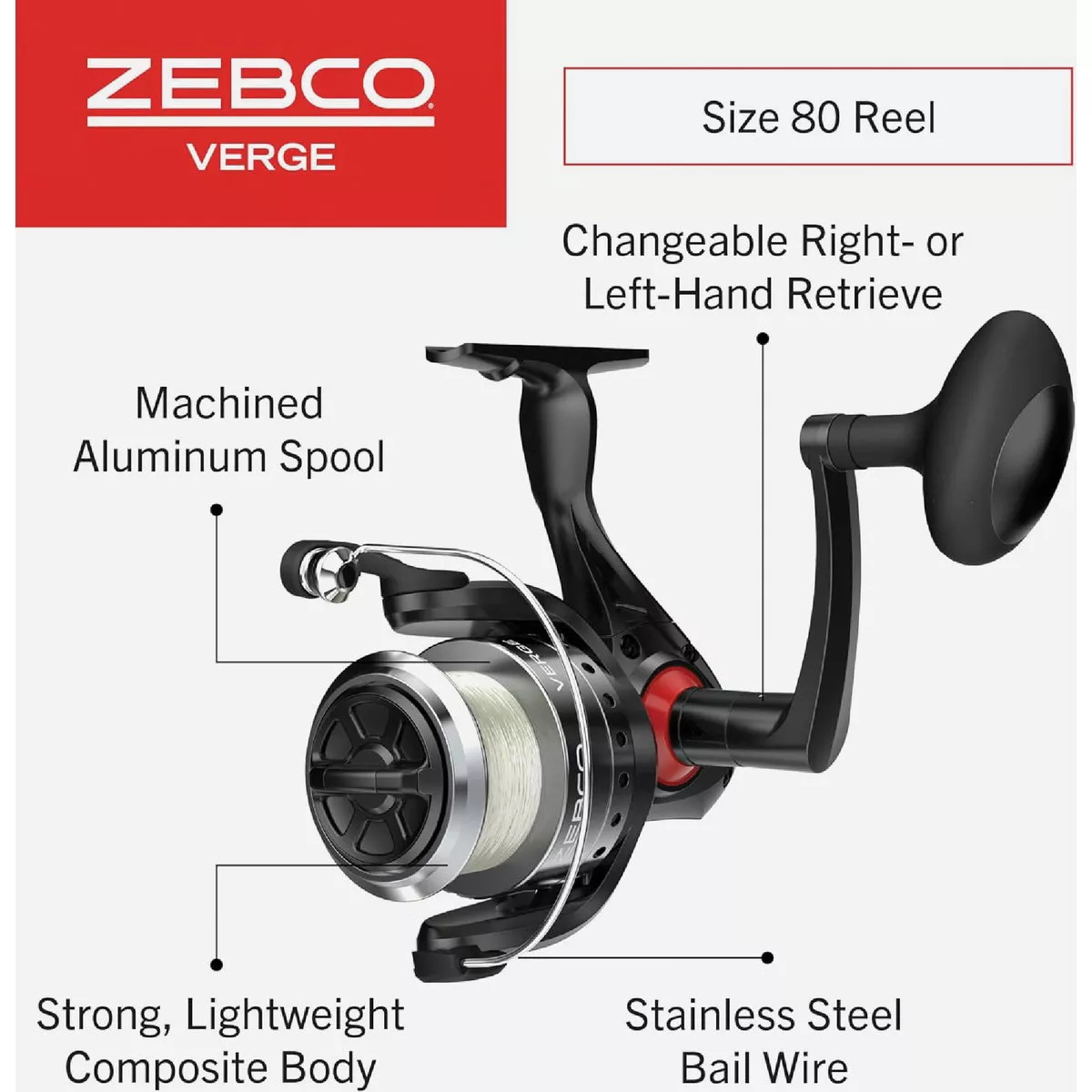 Zebco Verge 8 Ft. Graphite Fishing Rod & Spining Reel - photo 5
