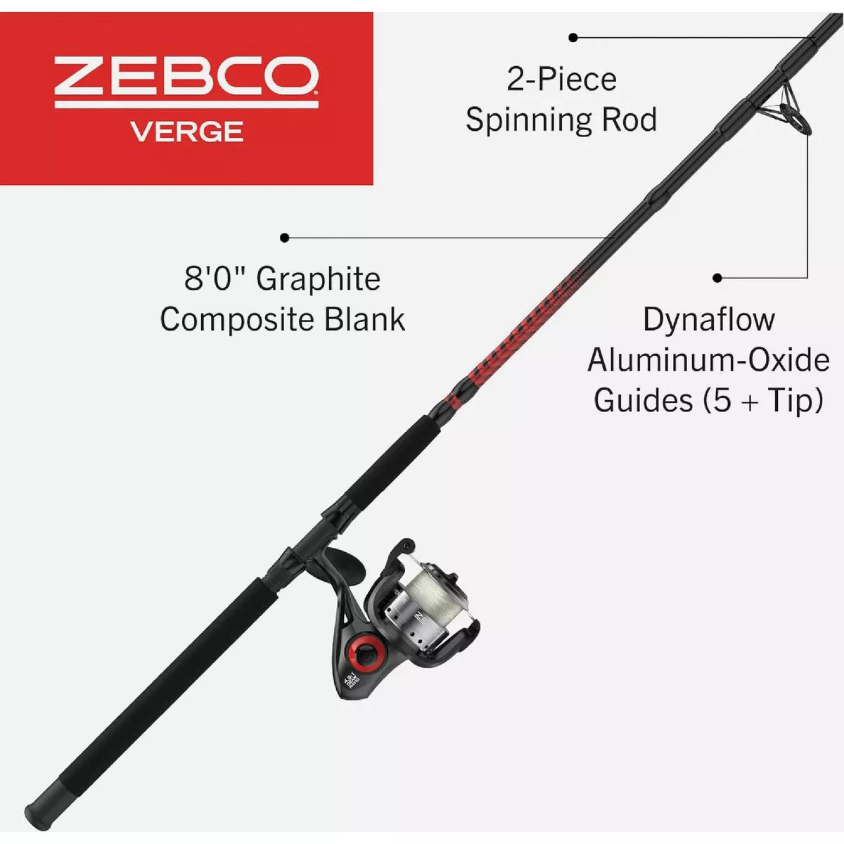 Zebco Verge 8 Ft. Graphite Fishing Rod & Spining Reel - photo 4