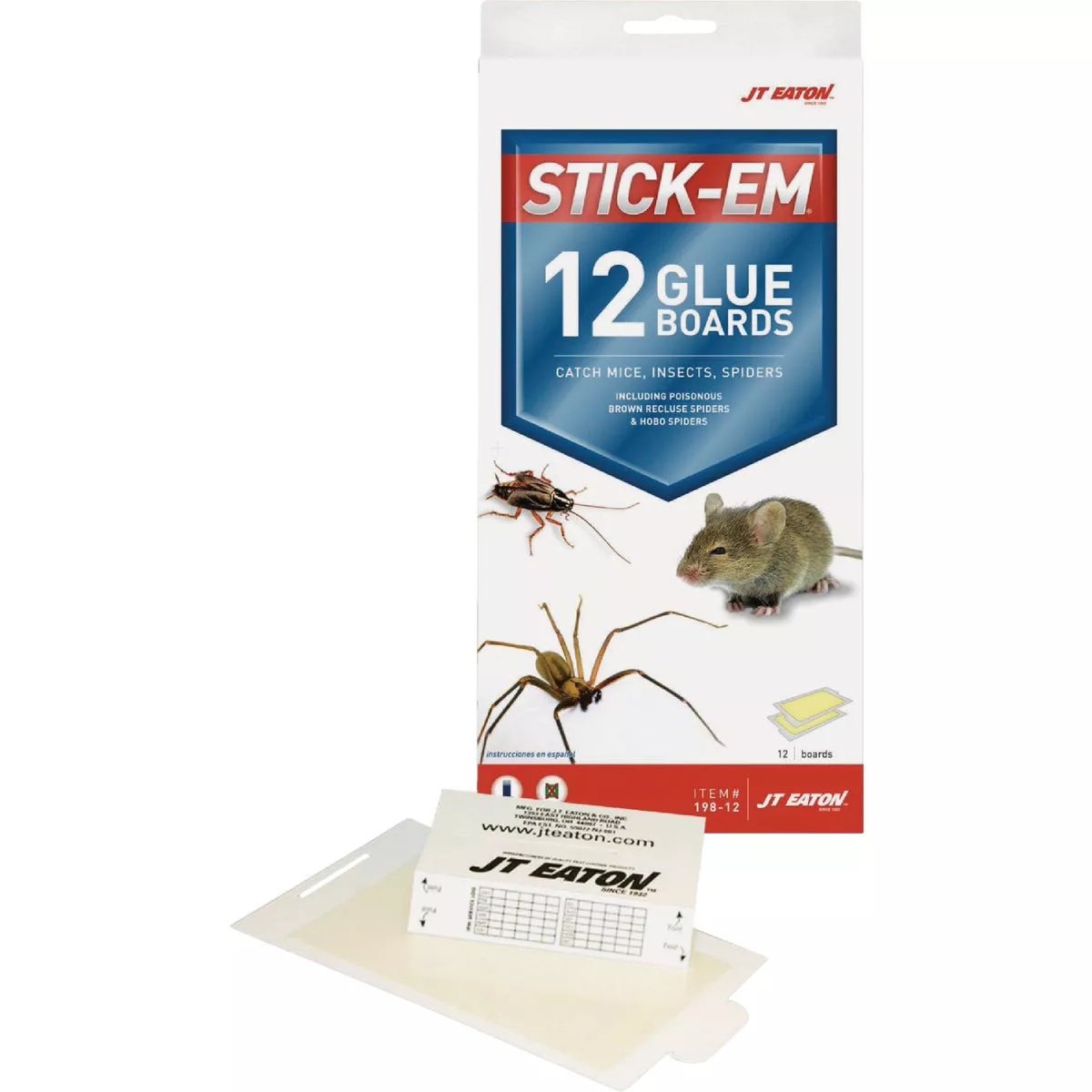 JT Eaton Stick-Em Glue Board (12-Pack)