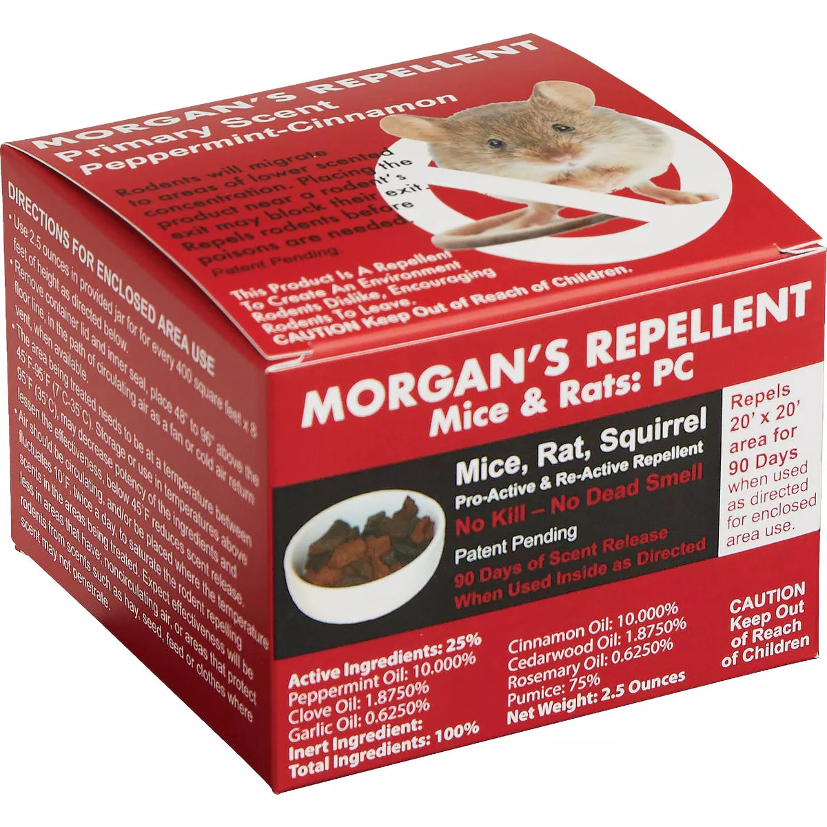 Morgan's Peppermint-Cinnamon 2.5 Oz. Pumice Stone Mouse & Rat Repellent