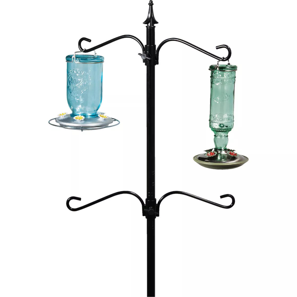 Perky-Pet 10 Oz. Green Glass Antique Bottle Hummingbird Feeder - photo 3