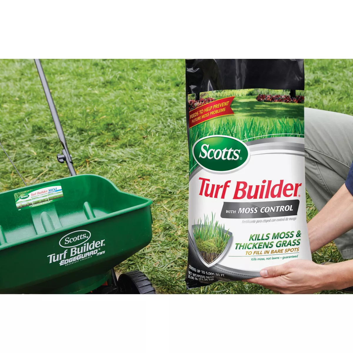 Scotts Turf Builder 25 Lb. 5000 Sq. Ft. Moss Control & Lawn Fertilizer - photo 2