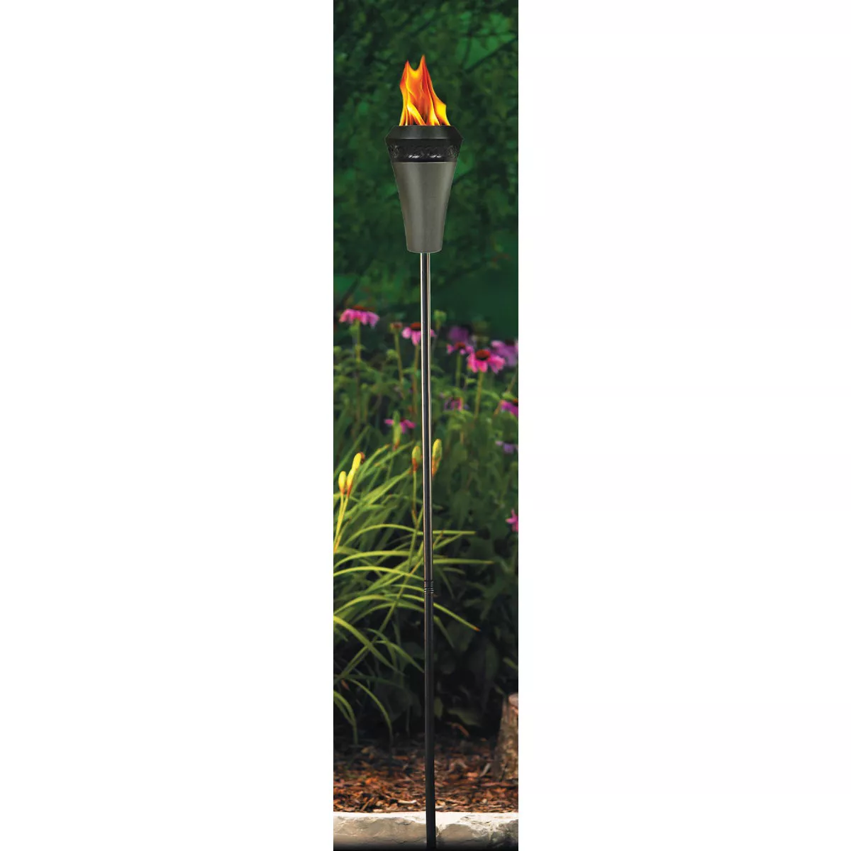 Tiki Island King 65 In. Gun Metal Patio Torch - photo 2