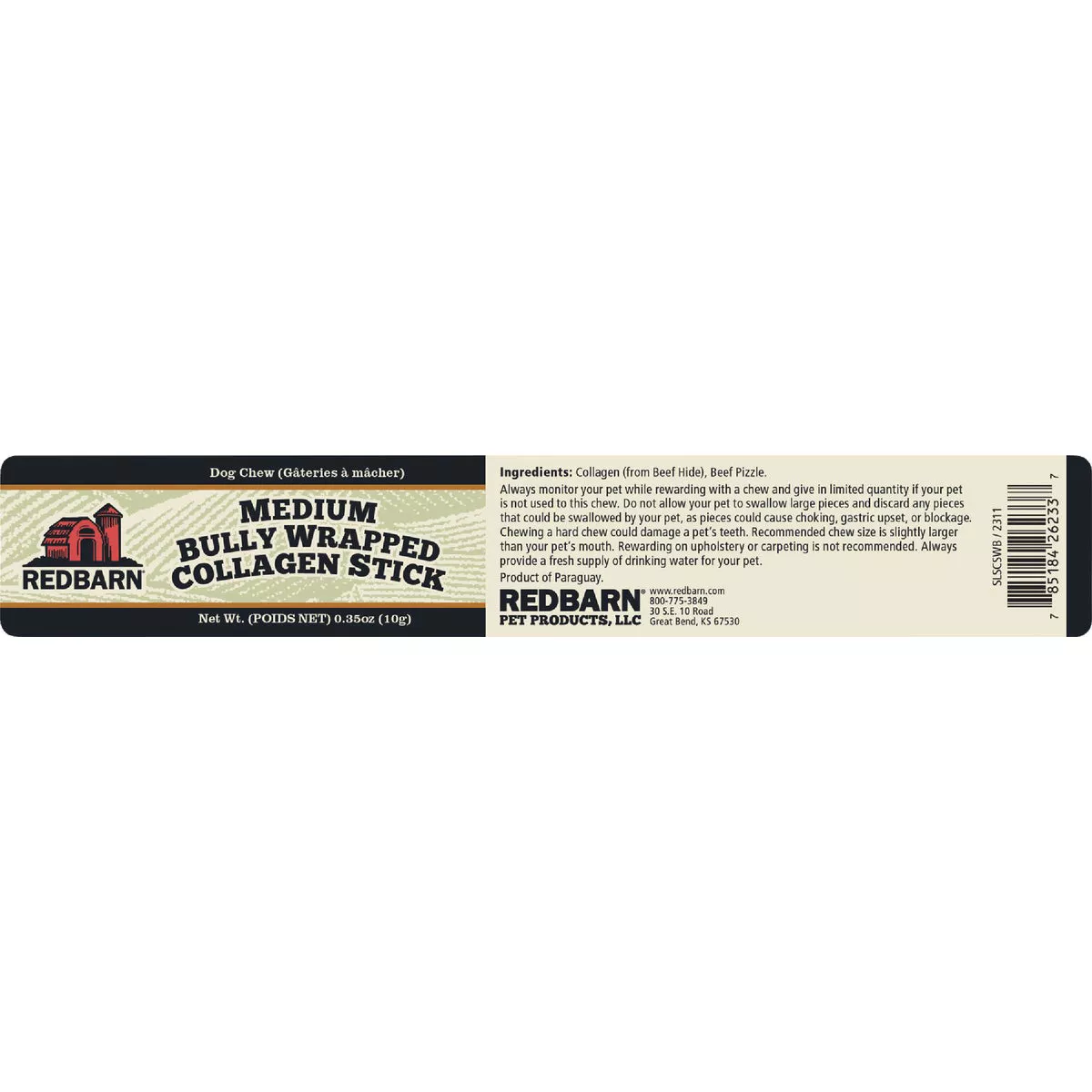Redbarn Medium Bully Wrapped Collagen Stick Dog Treat - photo 3