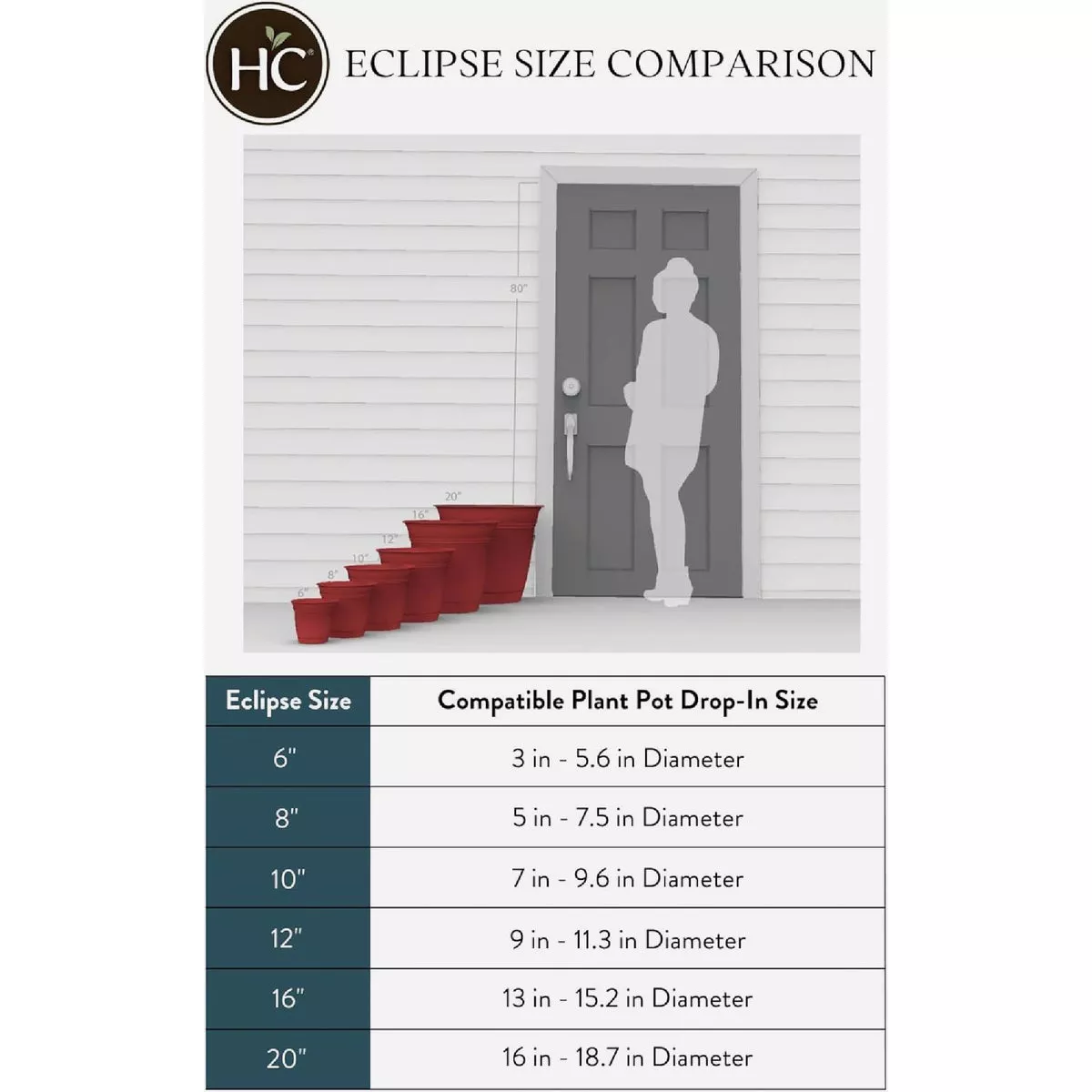 HC Companies Eclipse 6 In. Black Planter - photo 3