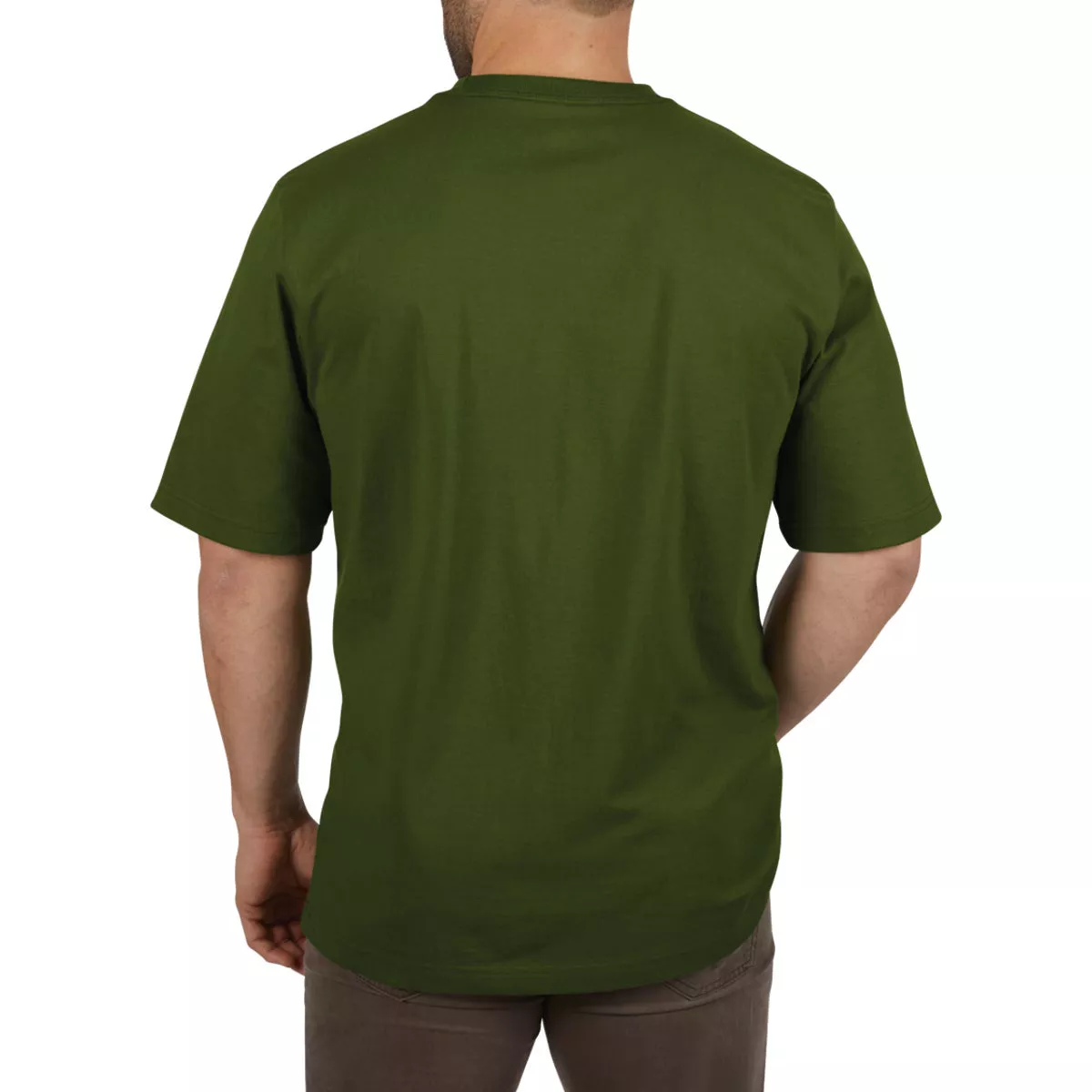 Milwaukee Small Olive Green Short Sleeve Men's Heavy-Duty Pocket T-Shirt - photo 3
