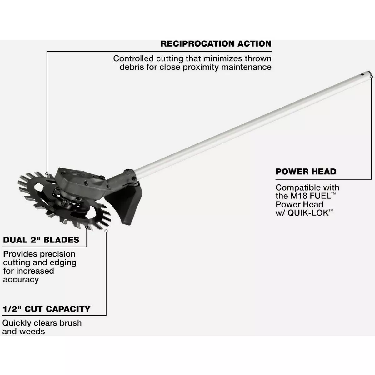 Milwaukee M18 Fuel Quik-Lok Reciprocator Attachment - photo 2