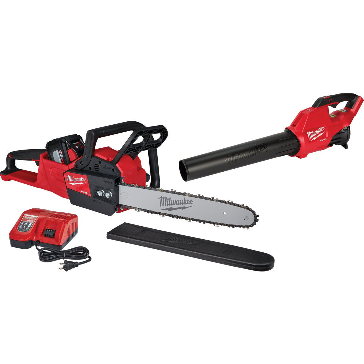 Milwaukee M18 Fuel 16 In. 18V Cordless Chainsaw Blower Kit Do