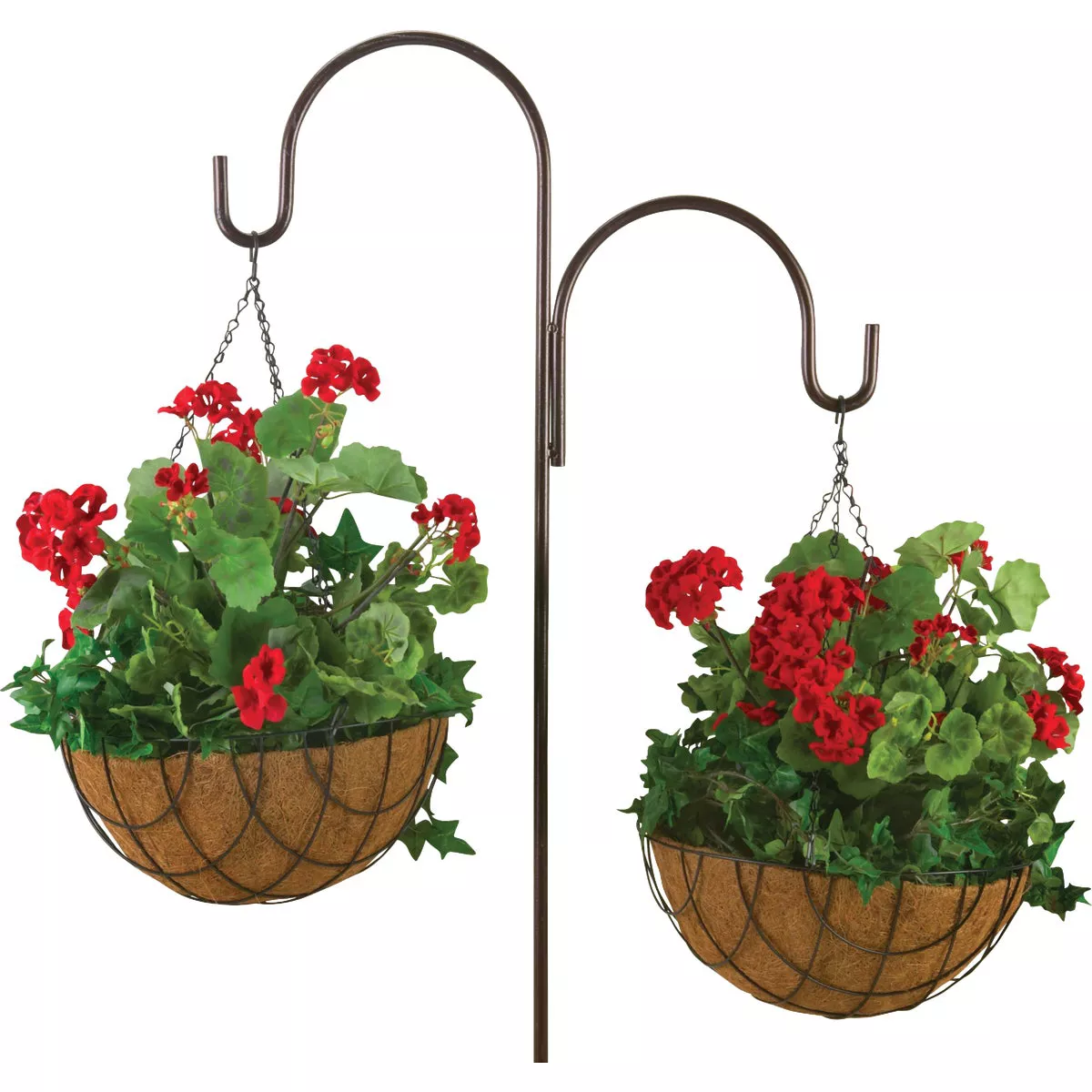 Best Garden 14 In. Steel Rod Black Powder Coat Hanging Plant Basket - photo 3