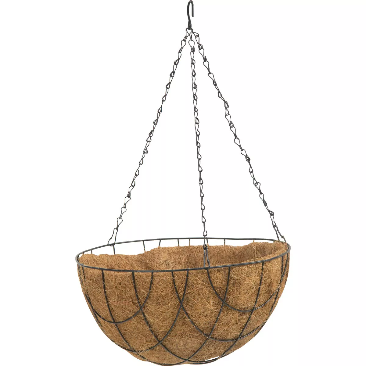 Best Garden 14 In. Steel Rod Black Powder Coat Hanging Plant Basket - photo 2