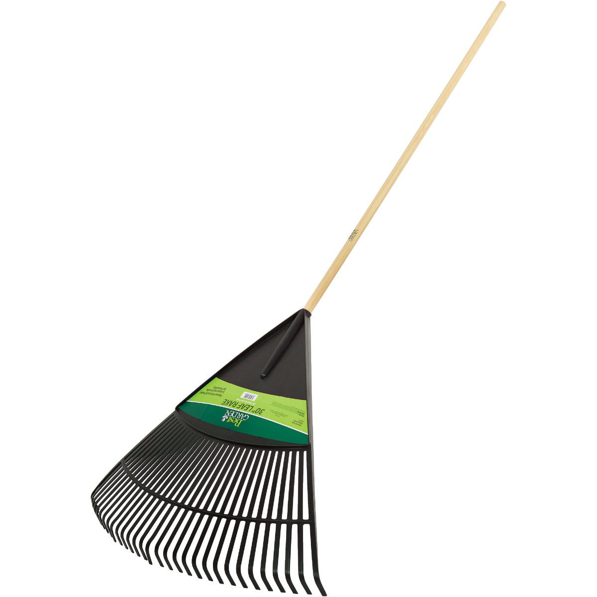 Best Garden 30 In. Poly Leaf Rake with 48 In. Wood Handle 30 Tine