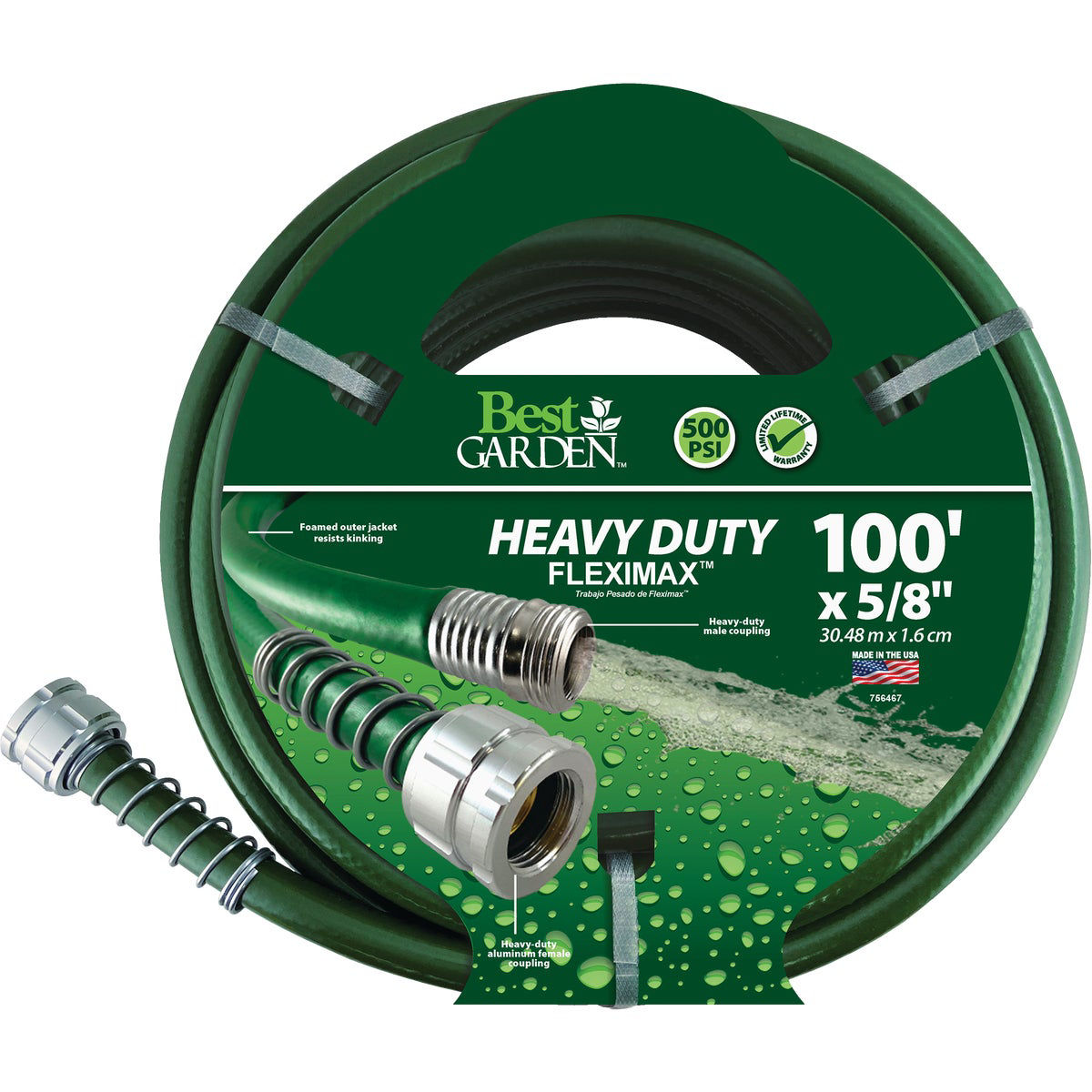 5/8 in. x 100 ft. Heavy Duty Garden Hose All Purpose Without Kinking