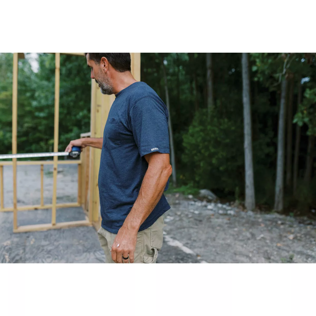 Berne Performance Men's 3XL Tall Space Blue Short Sleeve Pocket T-Shirt - photo 4