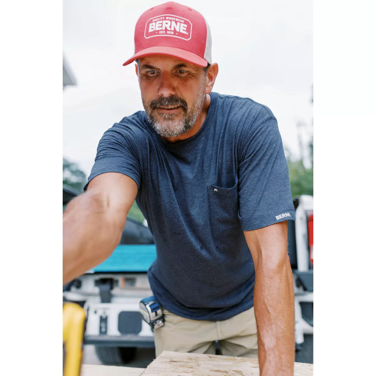 Berne Performance Men's 3XL Tall Space Blue Short Sleeve Pocket T-Shirt - photo 2