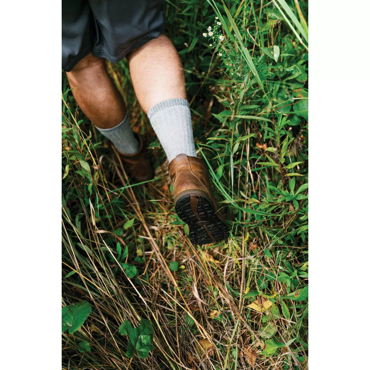 Hiwassee Trading Company Men's XL Charcoal Medium Weight Hiking Crew Sock - photo 2