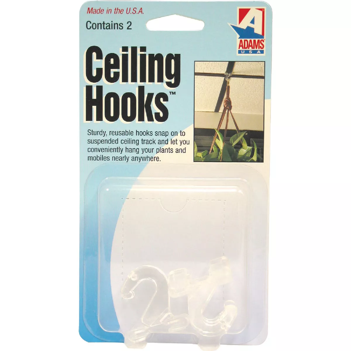 Adams Clear Suspended Ceiling Hook (2-Pack) - photo 2