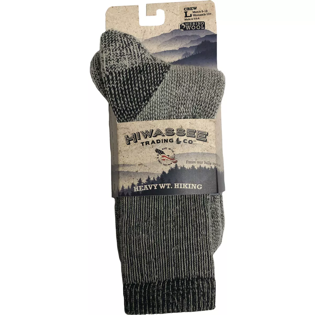 Hiwassee Trading Company Large Charcoal Heavy Weight Hiking Crew Sock - photo 2