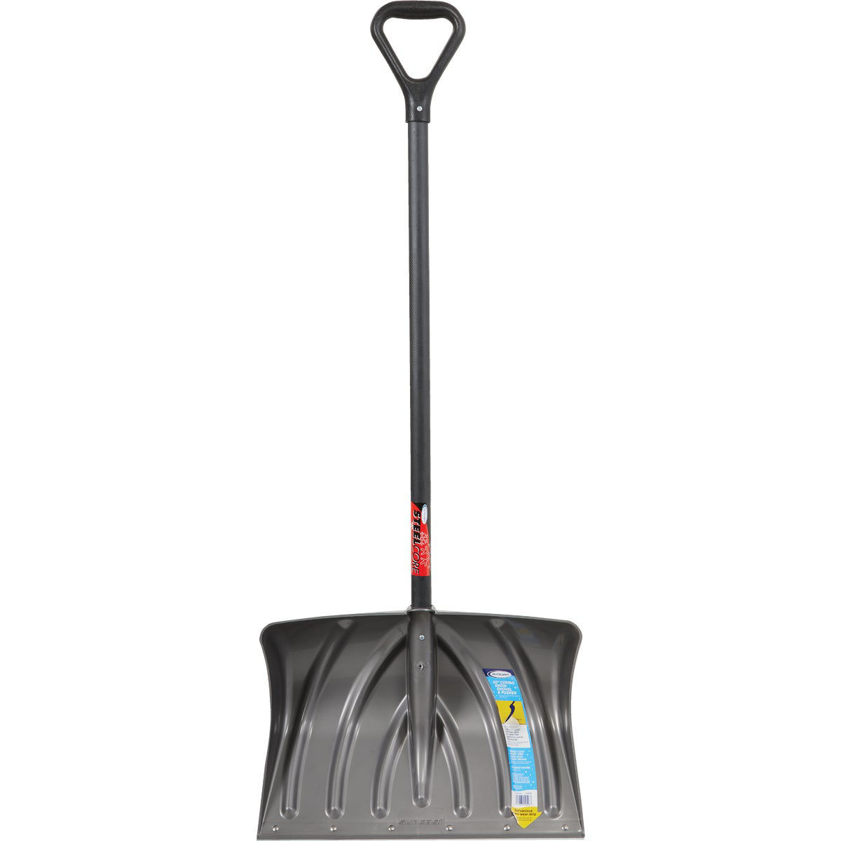 Suncast 20 In. Graphite Snow Shovel & Pusher with Steel Wear Strip and ...