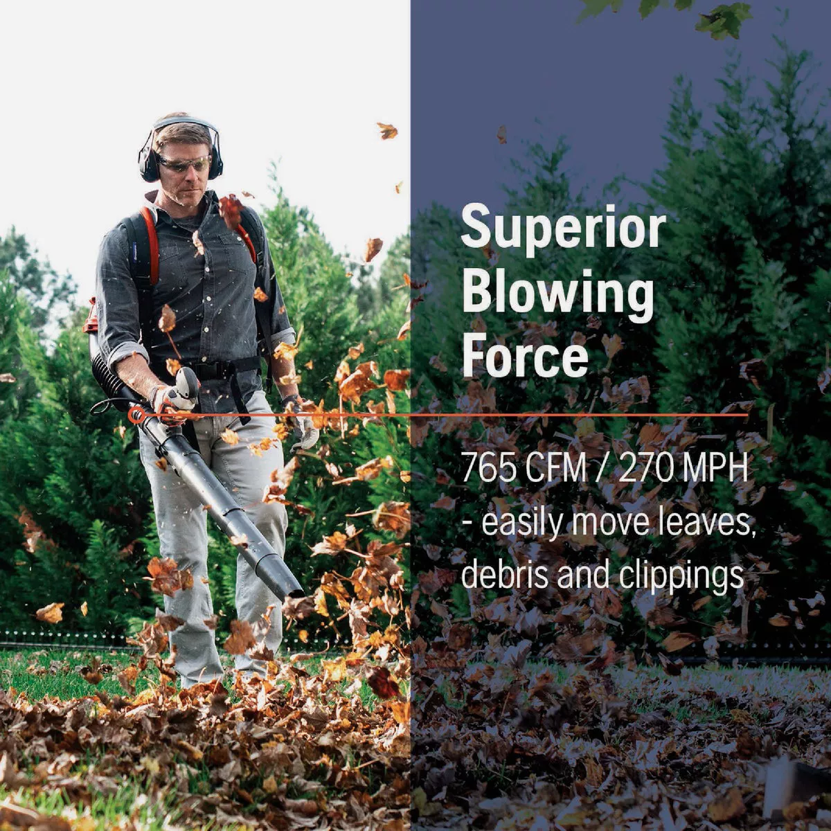Husqvarna 150BT 50.2cc 2-Cycle Gas 434 CFM 251 MPH Backpack Leaf Blower - photo 3