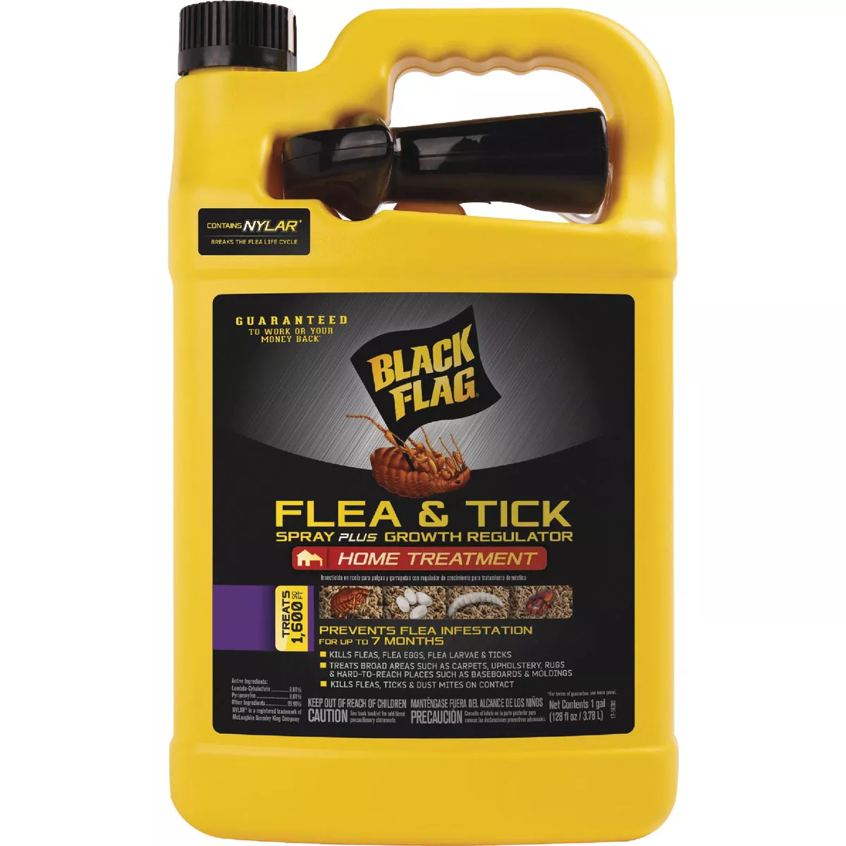 Black Flag 1 Gal. Ready To Use Flea & Tick Spray Plus Growth Regulator Home Treatment