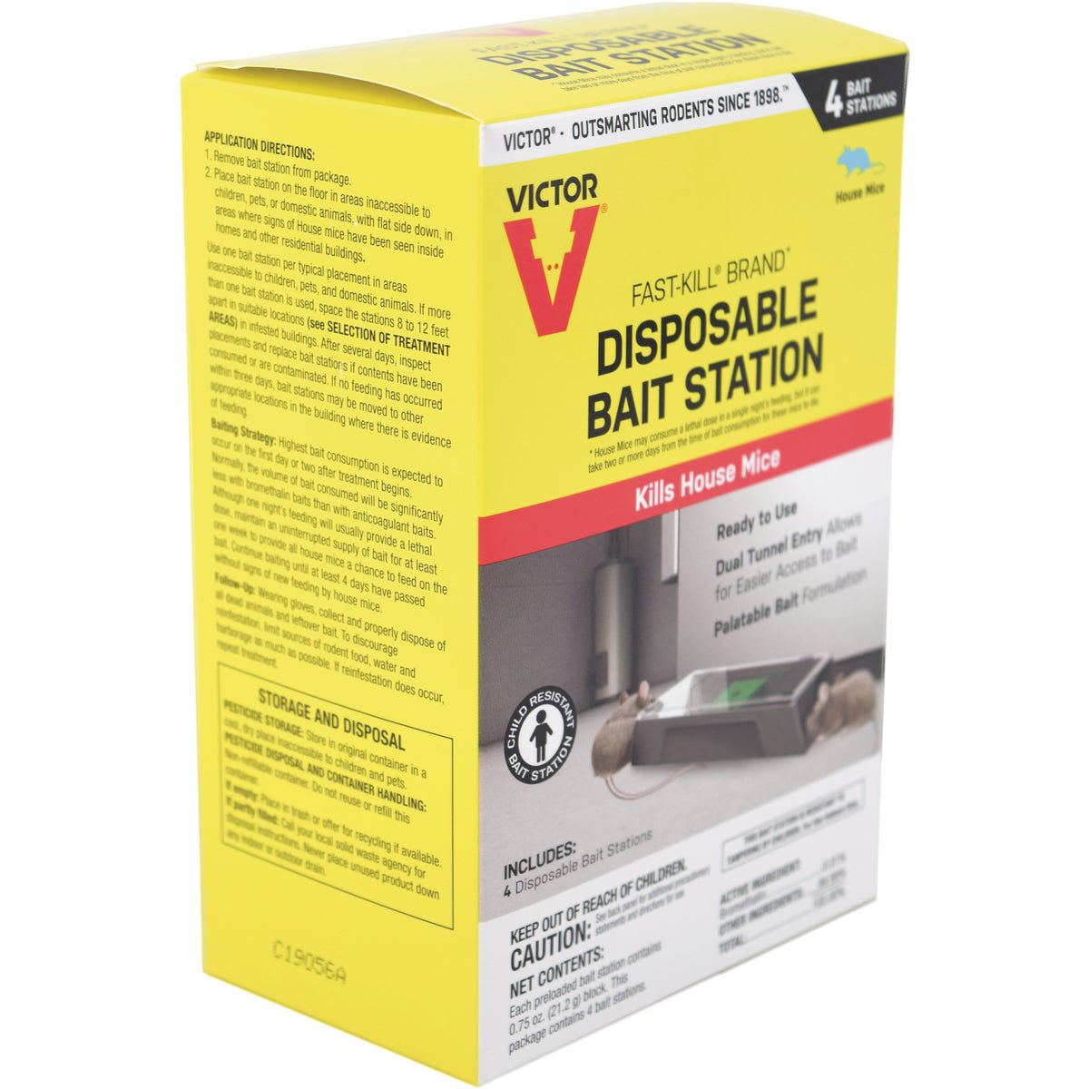 Victor Fast-Kill Disposable Mouse Bait Station (4-Pack)