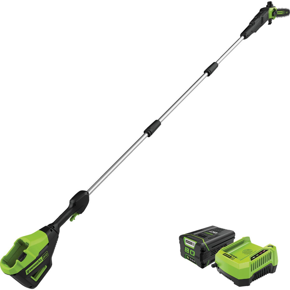 Greenworks 80V 10 In. Pole Saw with 2.0 Ah Battery & Charger Do it Best
