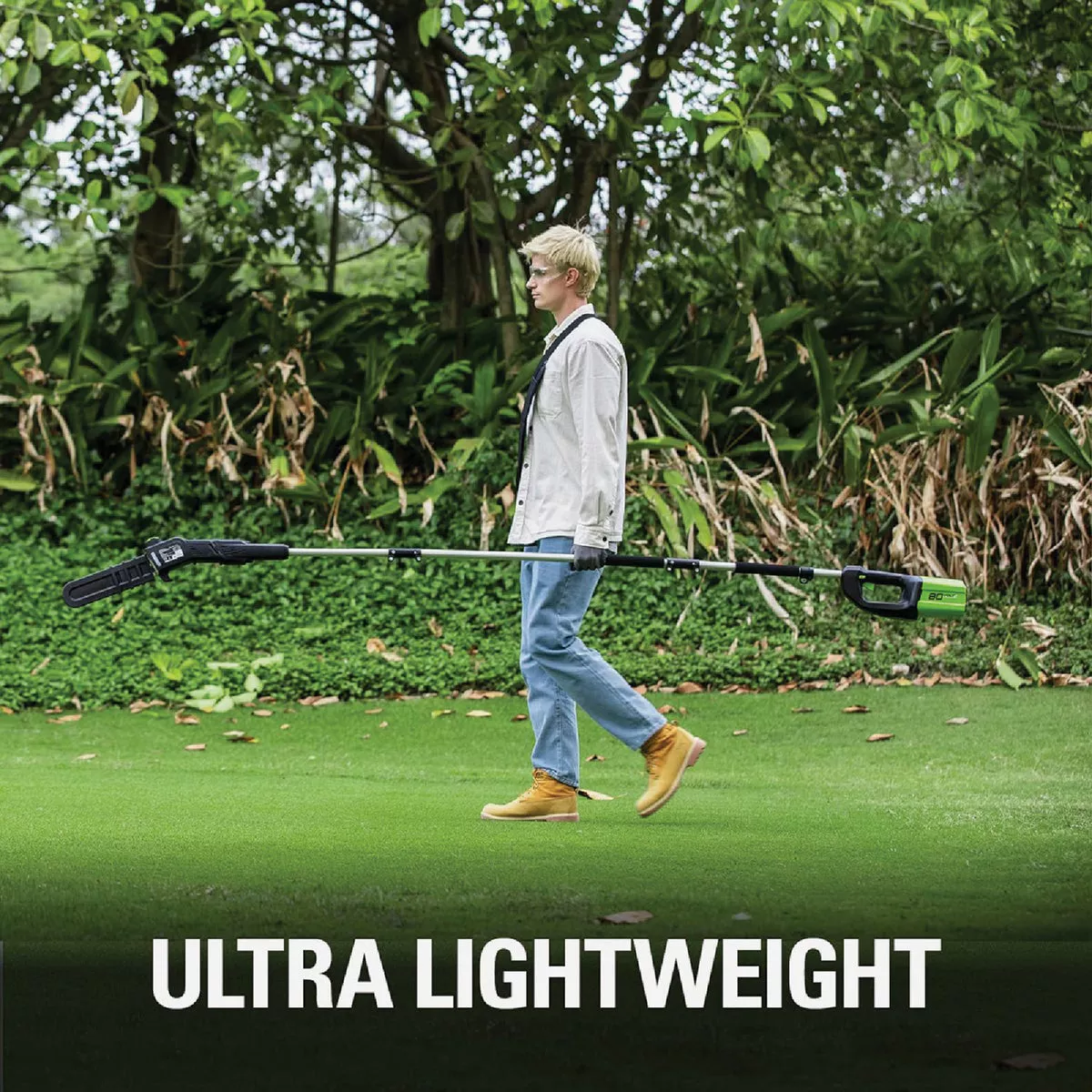 Greenworks 80V 10 In. Brushless Pole Saw with 2.0 Ah Battery & Charger - photo 7