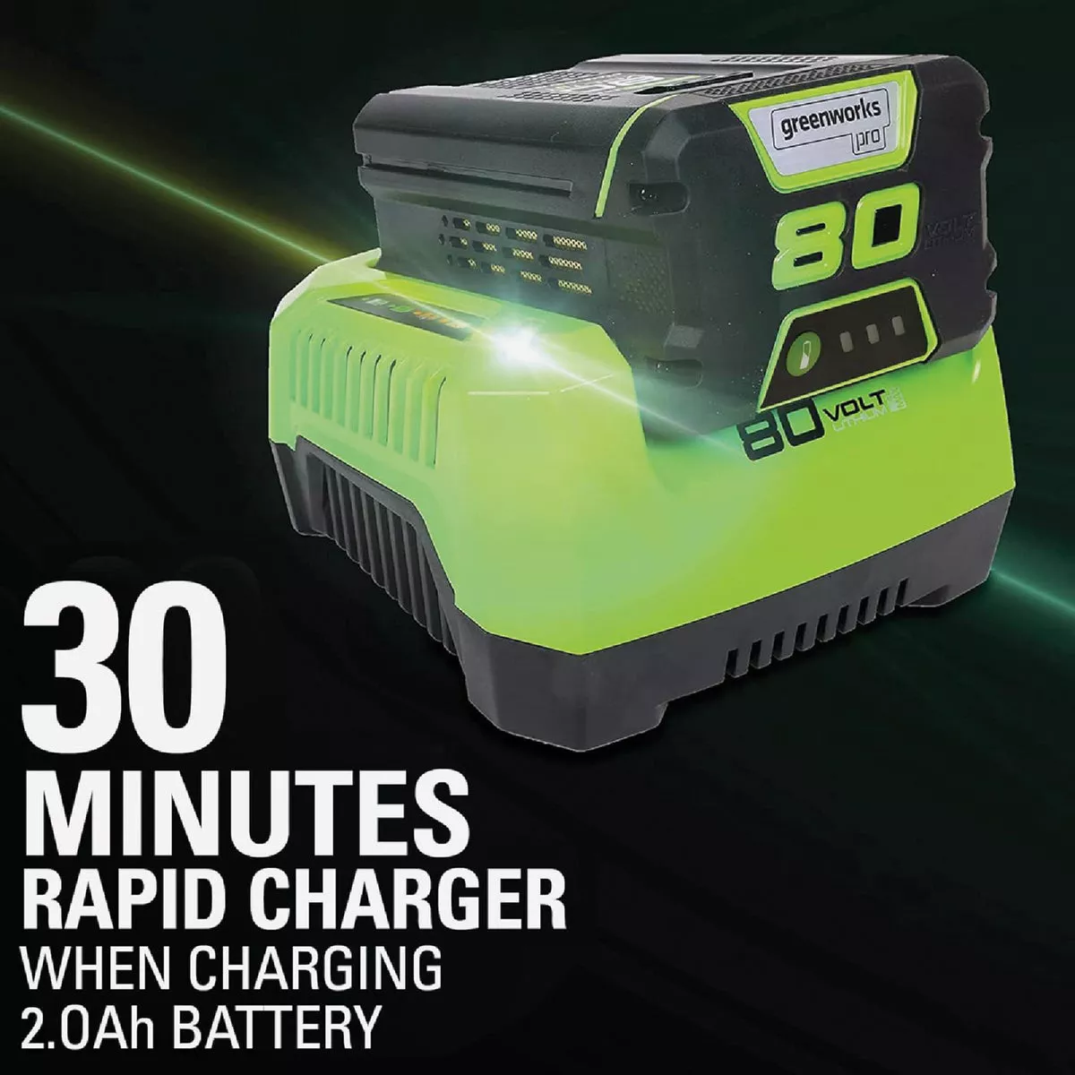 Greenworks 80V 10 In. Brushless Pole Saw with 2.0 Ah Battery & Charger - photo 8