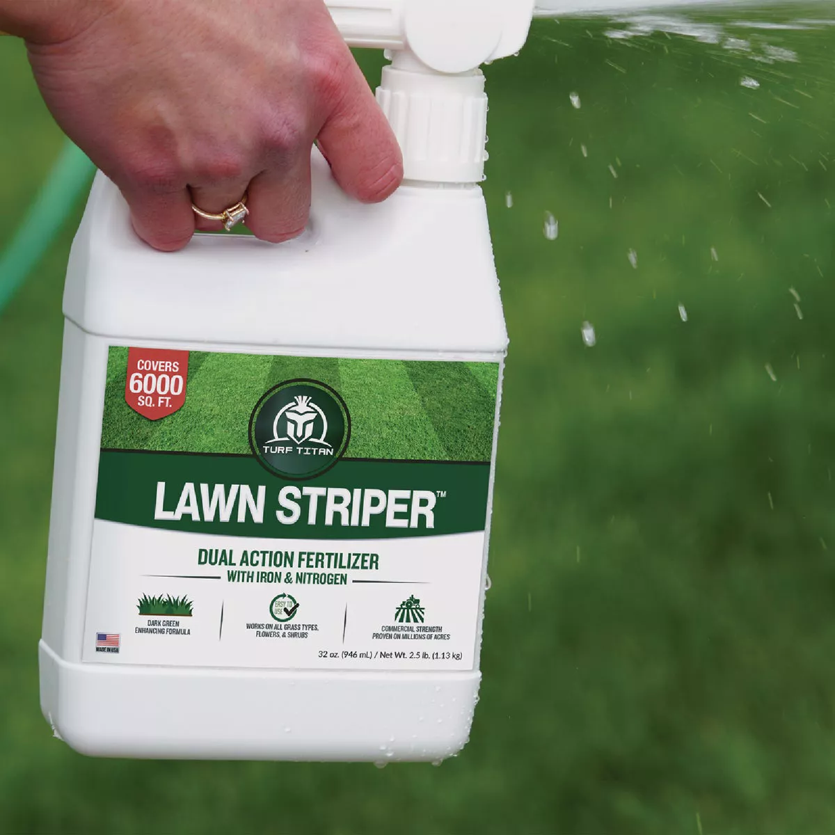 Turf Titan Lawn Striper 32 Oz. 6000 Sq. Ft. 12-0-0 Dual Action Fertilizer - photo 2