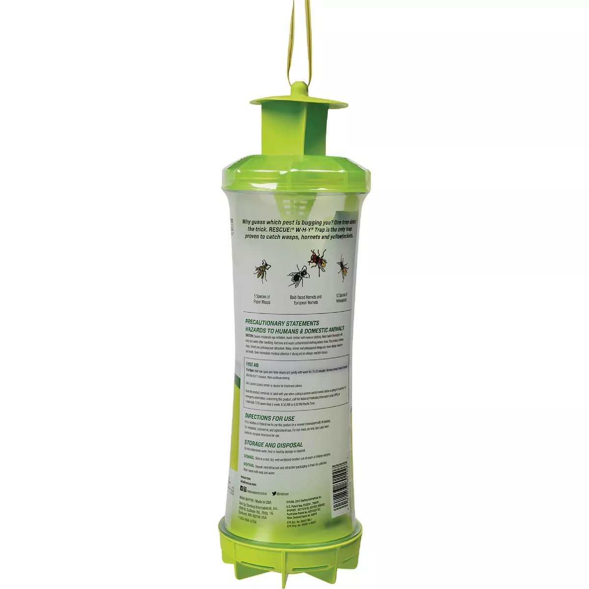Rescue WHY Reusable Wasp, Hornet, & Yellow Jacket Trap - photo 2