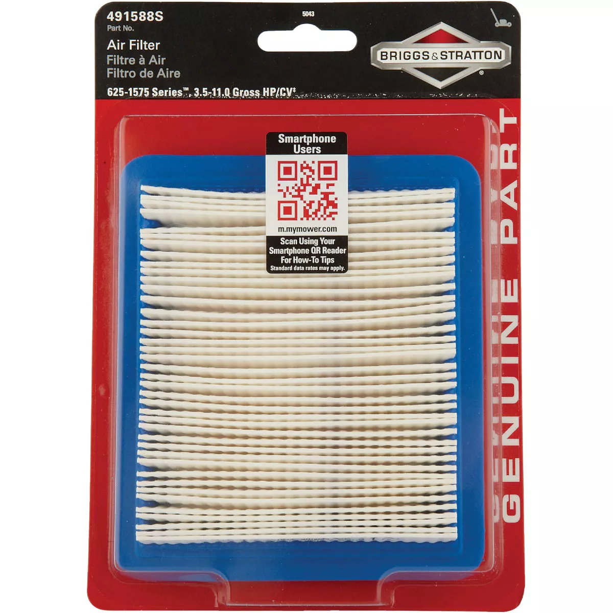 Briggs & Stratton 3.5 To 6.75 HP Paper Engine Air Filter - photo 2
