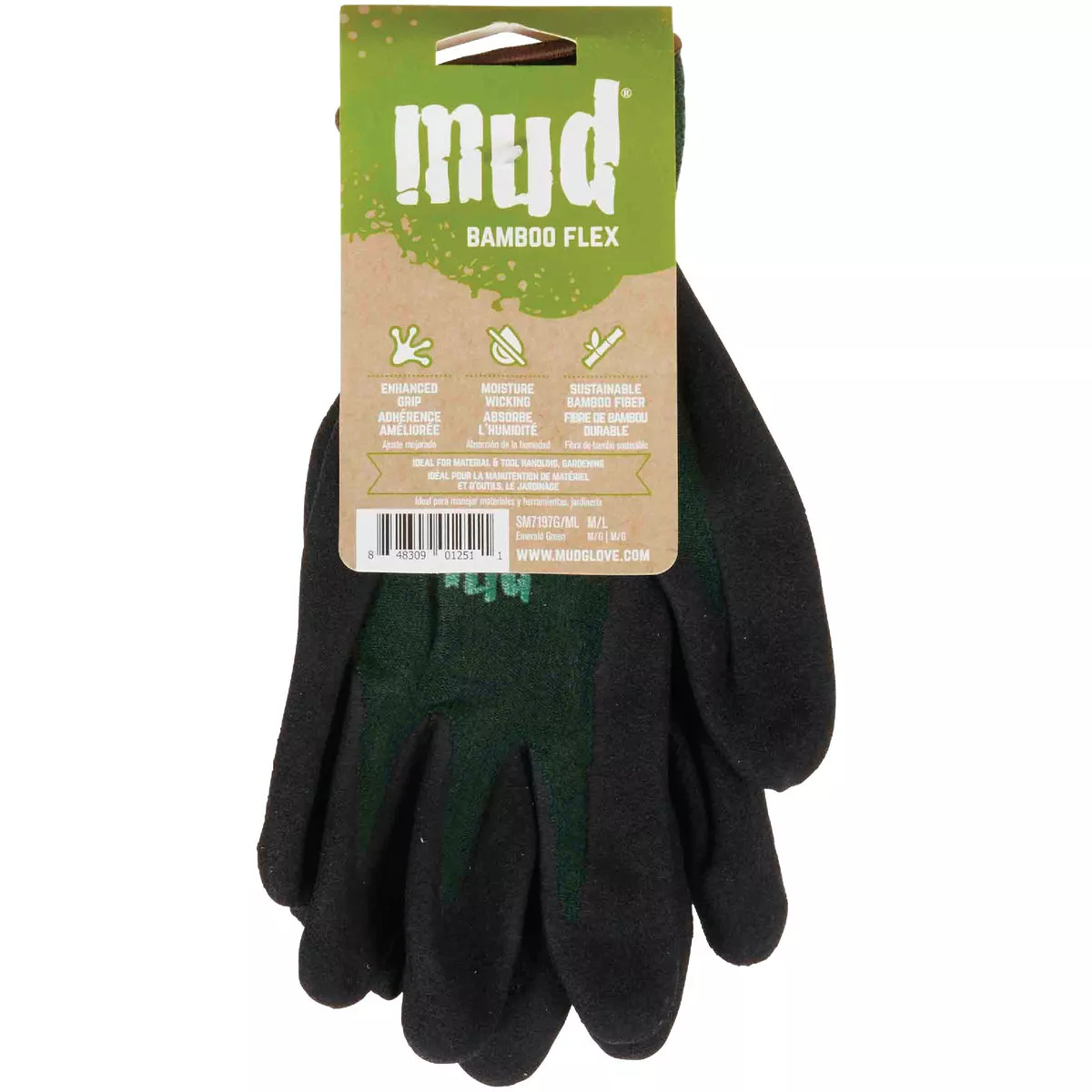 Mud Bamboo Flex Medium/Large Emerald Green Garden Glove - photo 2