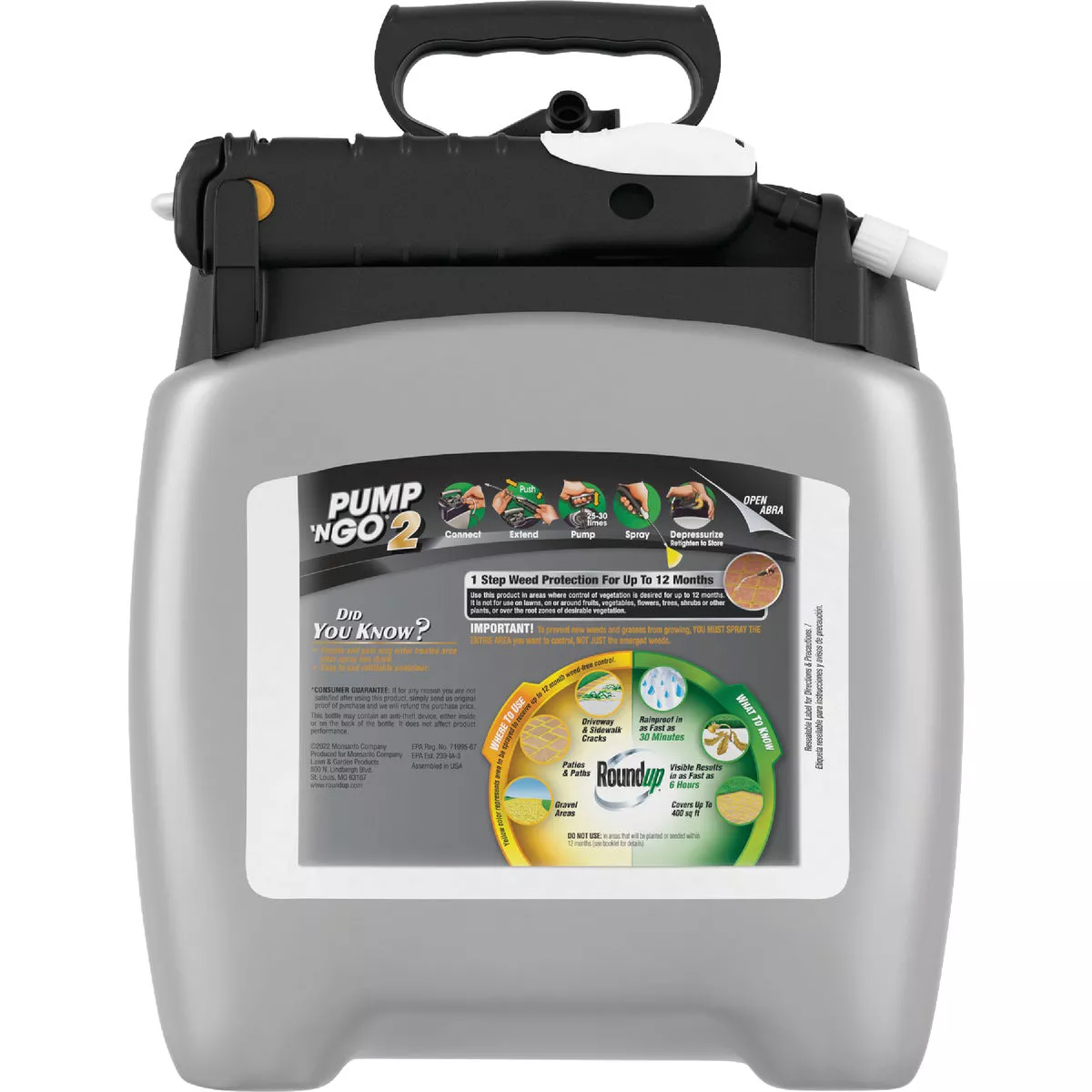 Roundup Dual Action 365 Pump 'N Go 1.33 Gal. Exclusive Formula Sprayer Weed & Grass Killer - photo 2