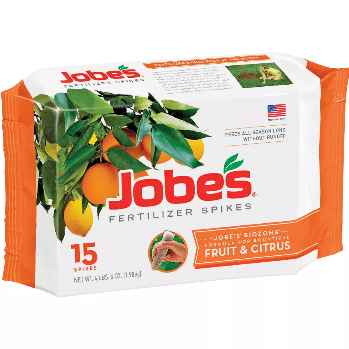Jobe's 9-12-12 Fruit & Citrus Tree Fertilizer Spikes (15-Pack