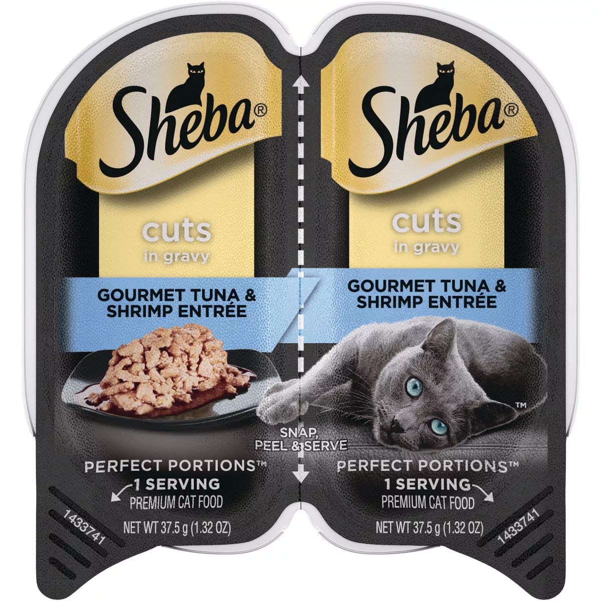 Sheba Perfect Portions Cuts in Gravy 2.6 Oz. Gourmet Tuna/Shrimp Adult Wet Cat Food
