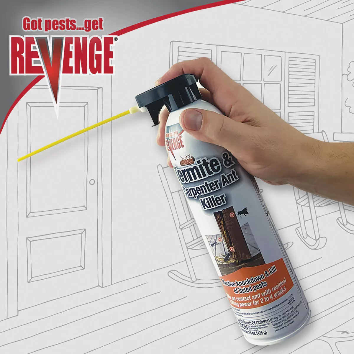 REVENGE 15 Oz. Ready To Use Aerosol Spray Termite & Carpenter Ant Killer - photo 3