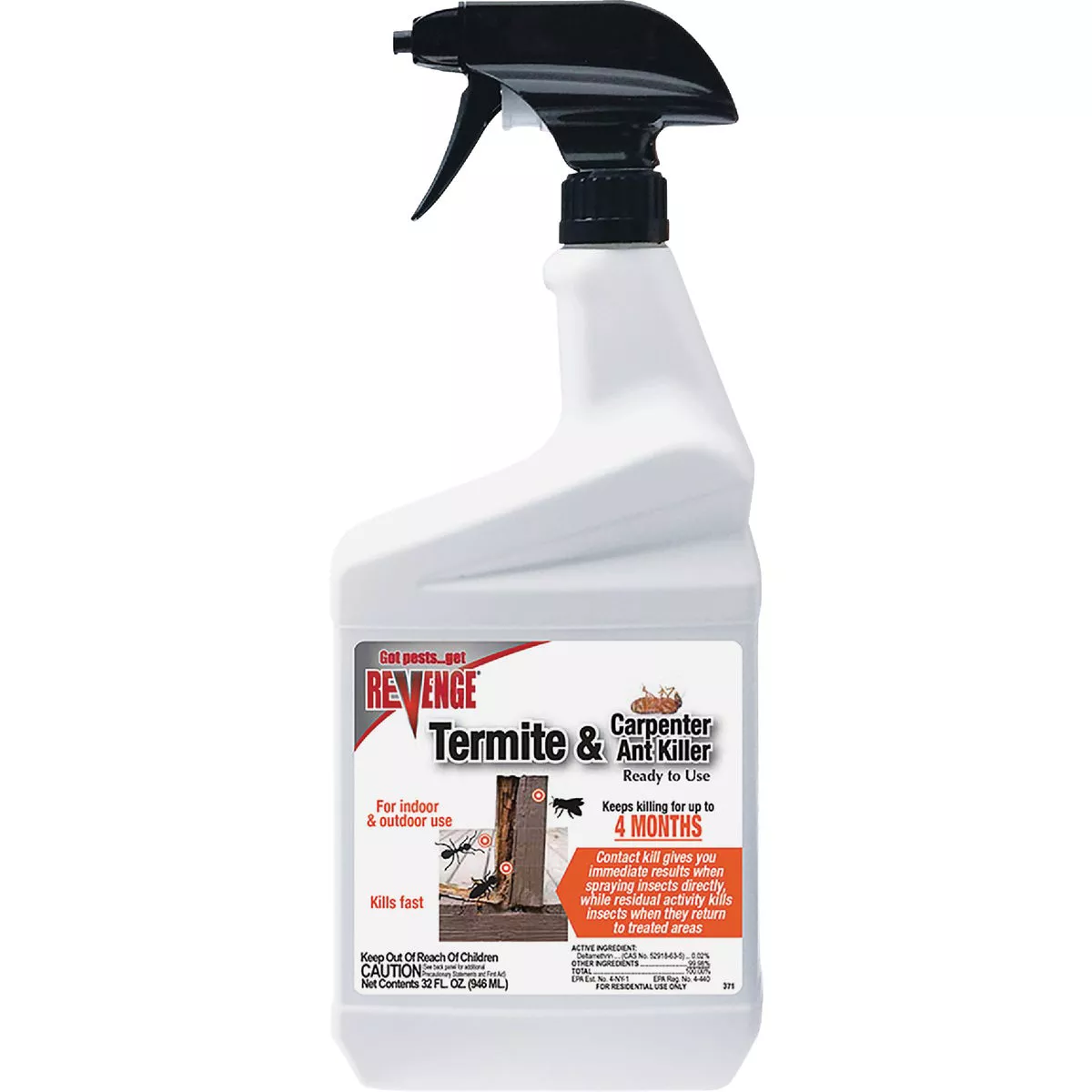 REVENGE 32 Oz. Ready To Use Trigger Spray Long Lasting Termite & Carpenter Ant Killer Spray