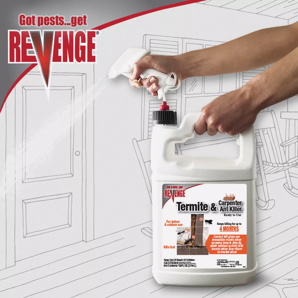 REVENGE 128 Oz. Ready To Use Trigger Spray Termite & Carpenter Ant Killer - photo 7