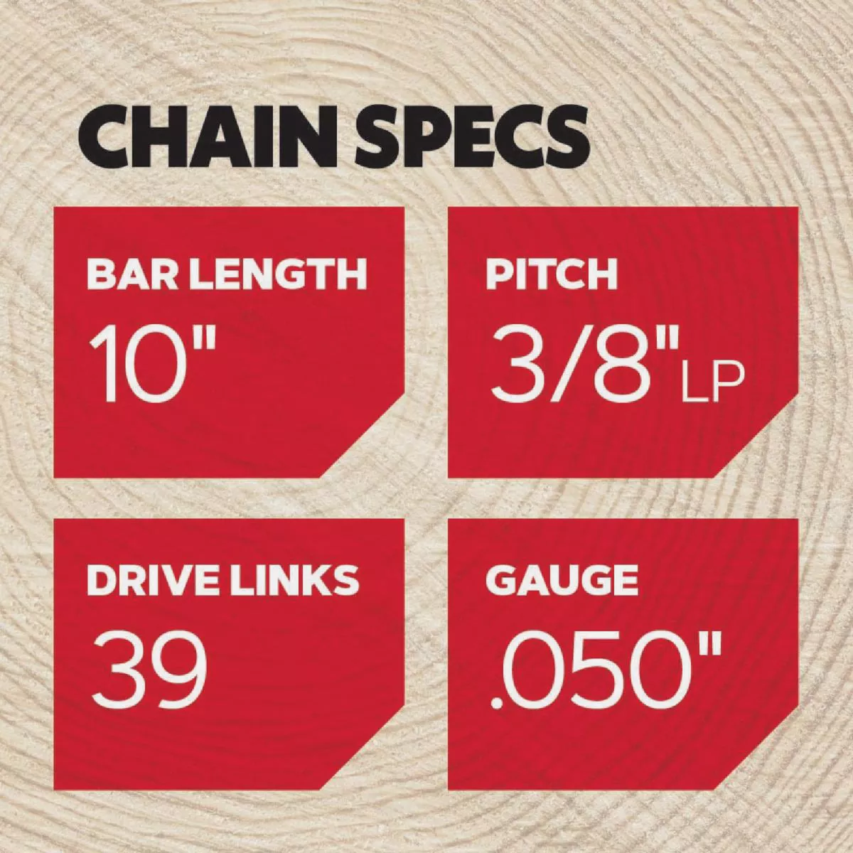 Oregon S39 AdvanceCut Saw Chain for 10 in. Bar - 39 Drive Links - fits Echo, Poulan, McCulloch, Makita, Dolmar and more - photo 7