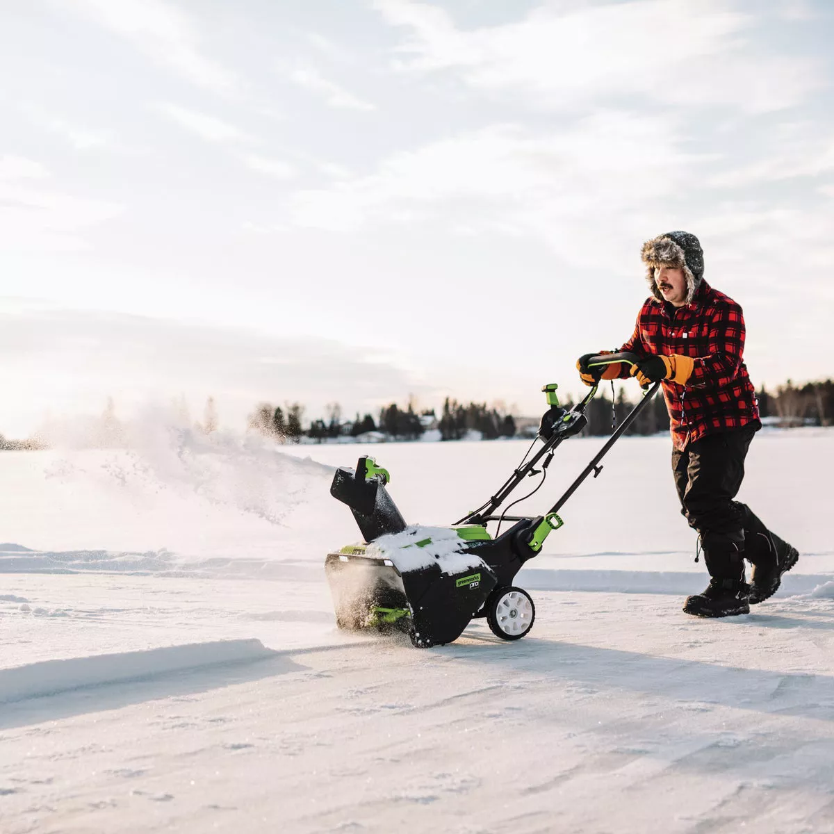 Greenworks 80V 22 In. Single-Stage Snow Blower with 4.0 Ah Battery & Charger - photo 5
