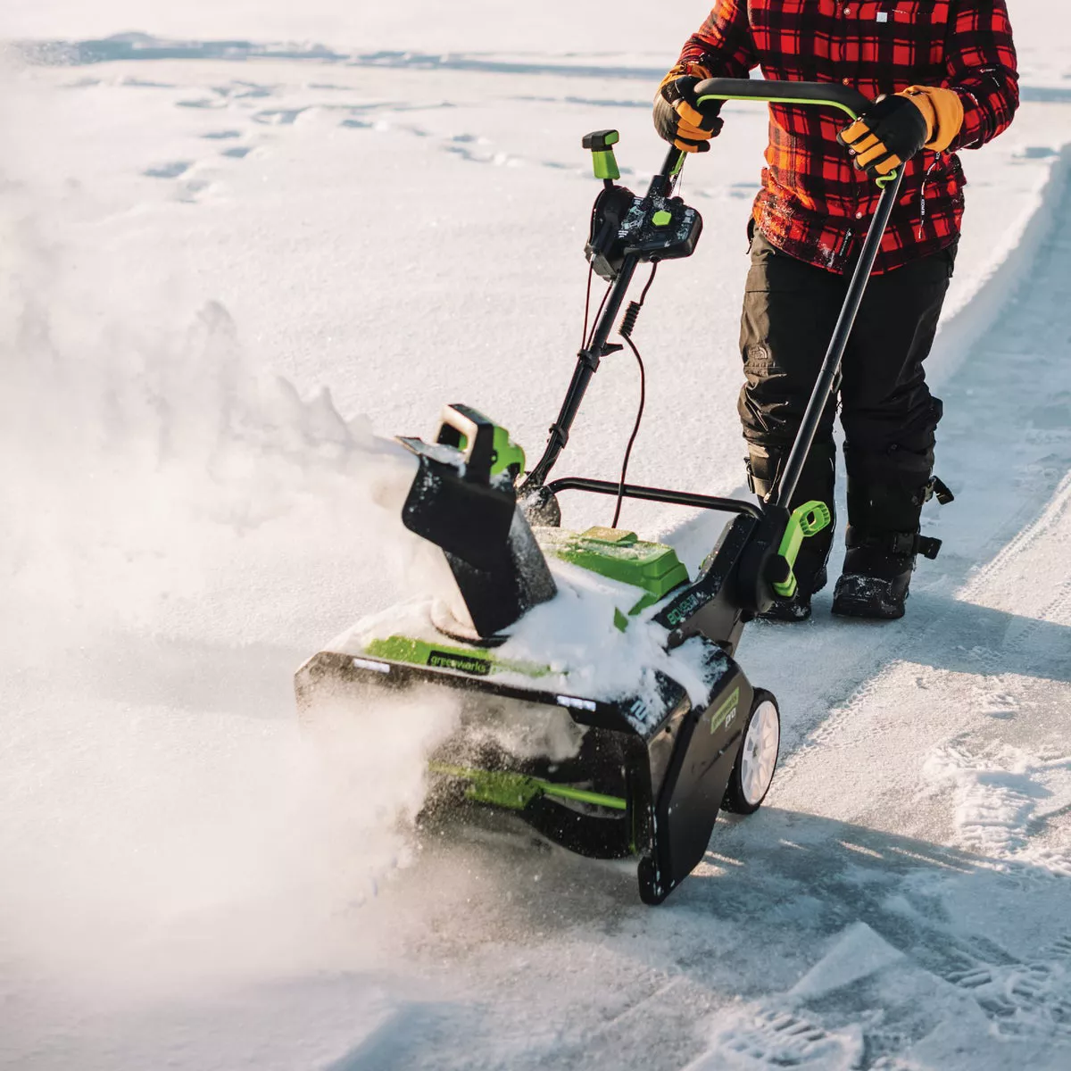 Greenworks 80V 22 In. Single-Stage Snow Blower with 4.0 Ah Battery & Charger - photo 2