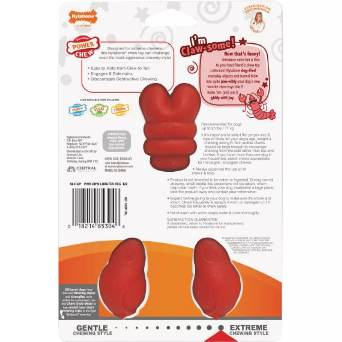 Nylabone Power Chew Medium Lobster Dog Toy - photo 2