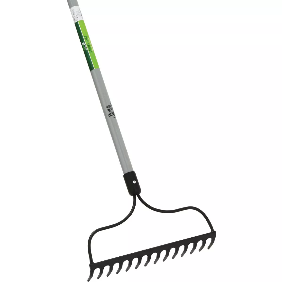 Best Garden 14 In. Steel Bow Garden Rake with Fiberglass Handle (14-Tine)