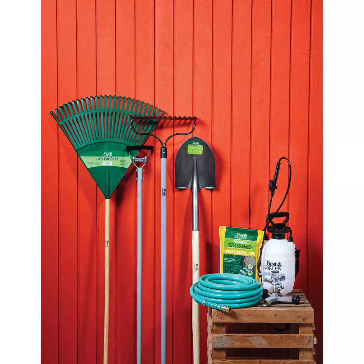 Best Garden 14 In. Steel Bow Garden Rake with Fiberglass Handle (14-Tine) - photo 2