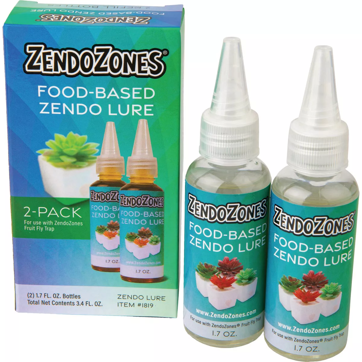 ZendoZones ZendoLure 1.7 Oz. Food-Based Fruit Fly Trap Refill (2-Pack)