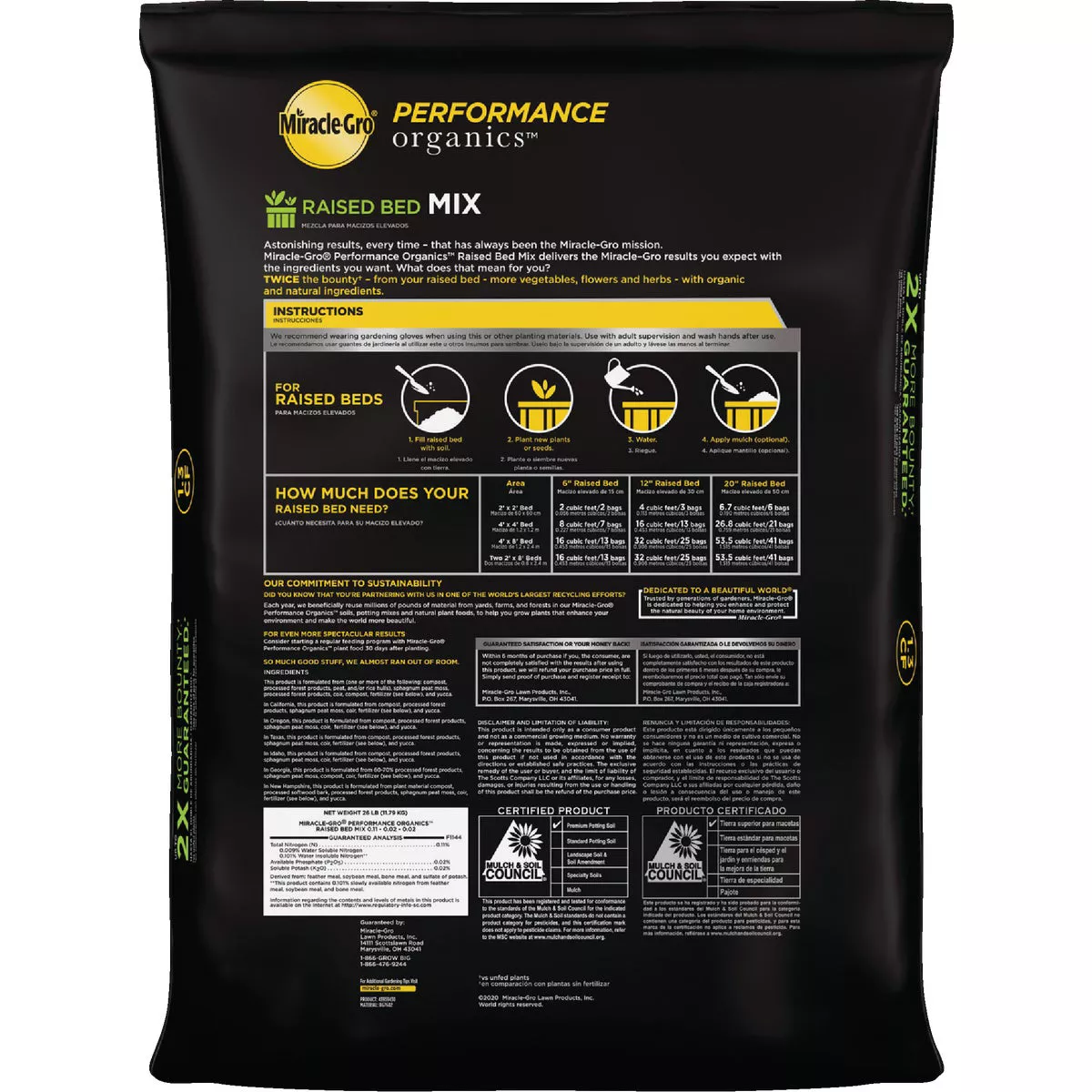 Miracle-Gro Performance Organics 1.3 Cu. Ft. Raised Bed Mix - photo 2
